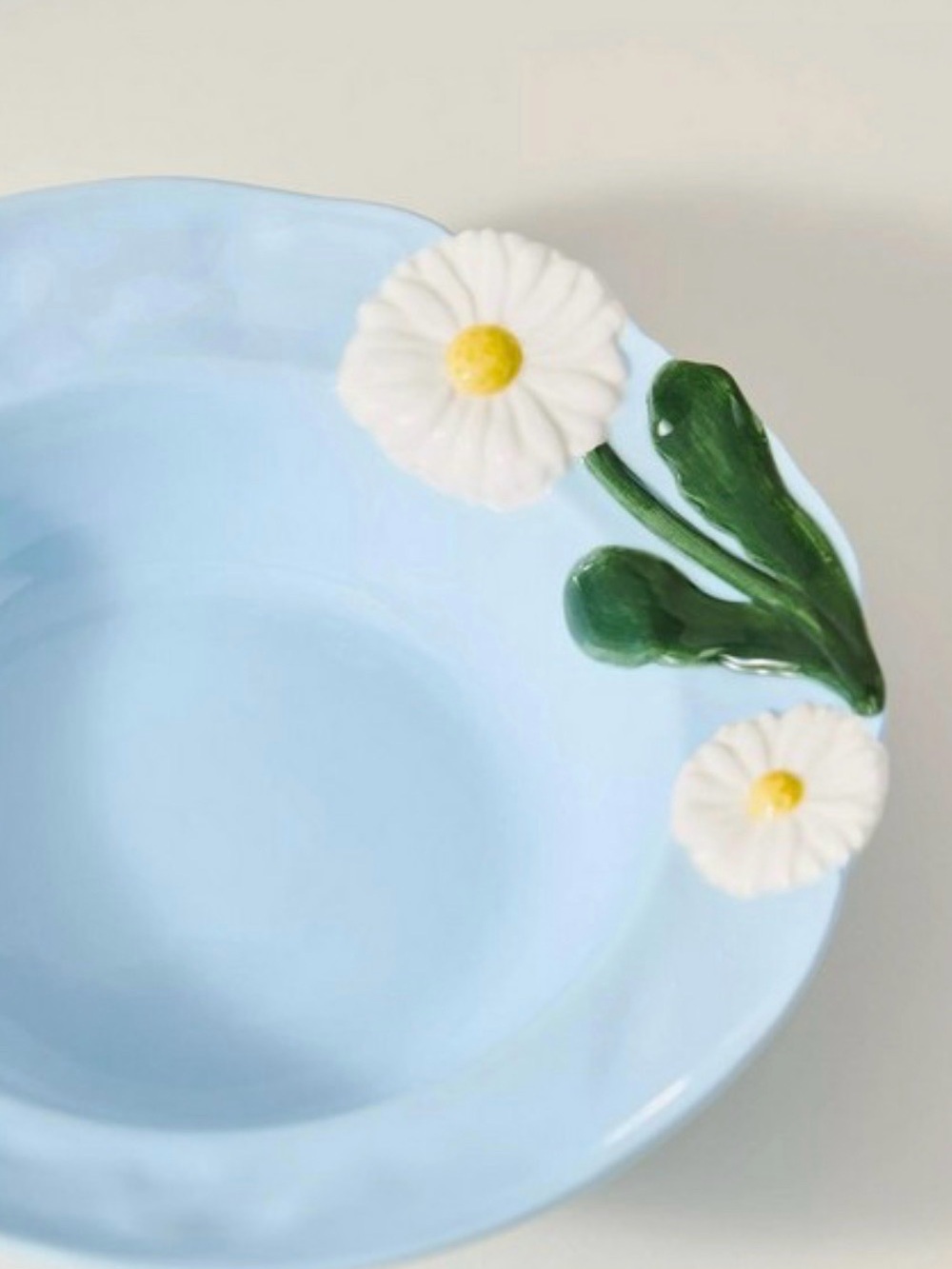 Anthropologie NWT Vintage Foster Daisy Stoneware Pasta Bowl